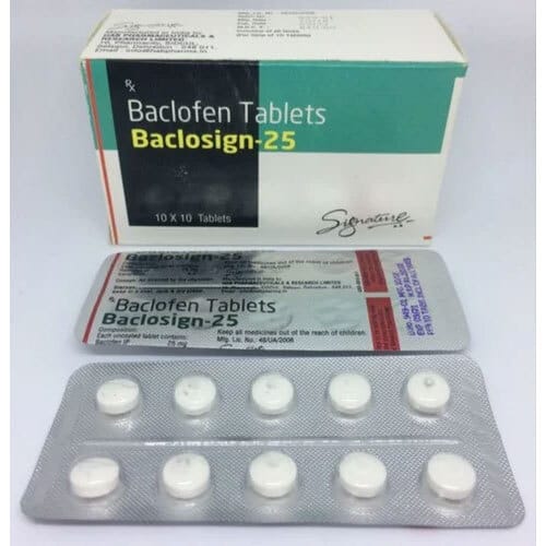6 x Pharmaceutical Baclofen 25mg x 10